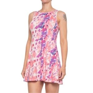 NWT Kyodan Active Tennis Dress with Shorts in Pink and Purple Print size X-Large